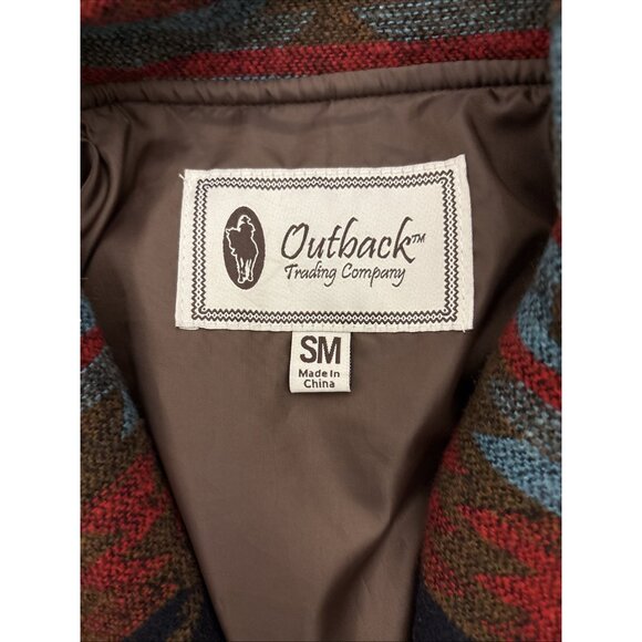 Outback Trading Co Womens Jacket Moree Aztec Western Whipstitch Chore Farm Sz S - Picture 9 of 12